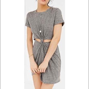 Honeypunch Grey Cotton cutout dress